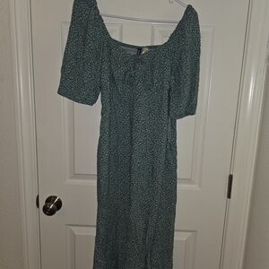 H&M Teal Long Sleeve Dress
